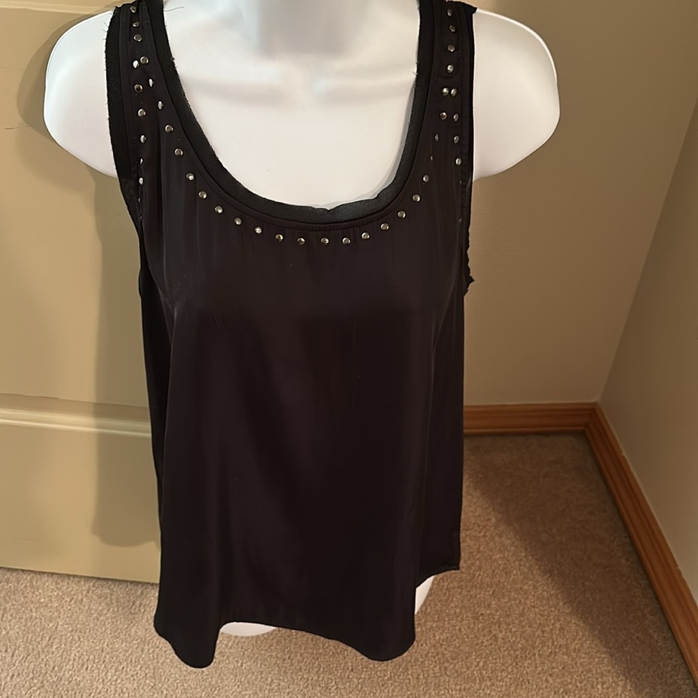 Black Studded Tank Top, Ro & De size L